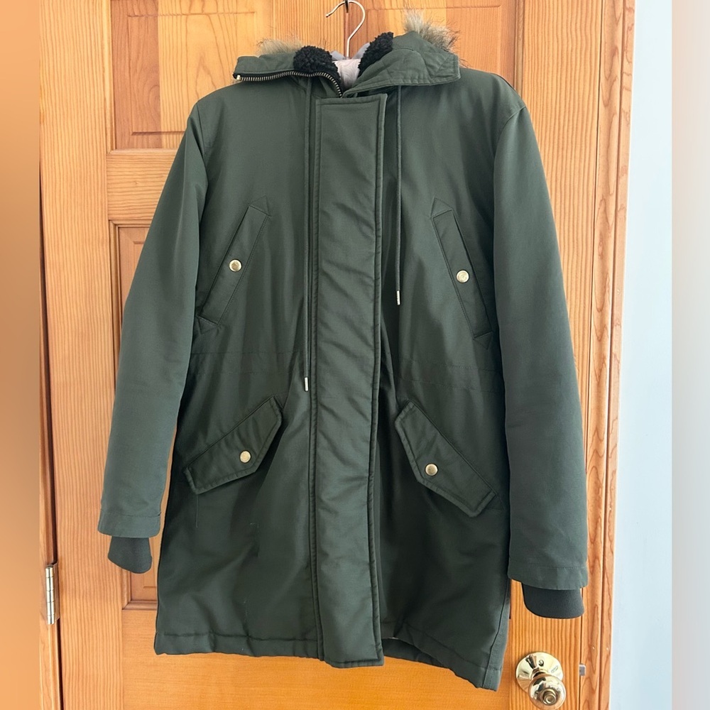 J.Crew Green Parka Primaloft Hooded Jacket - Picture 3 of 14